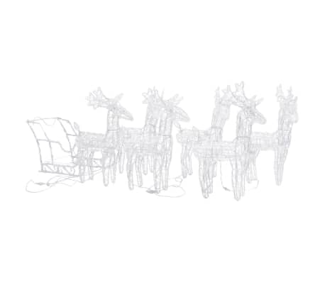 vidaXL D&eacute;coration de No&euml;l Rennes et tra&icirc;neau 320 LED Acrylique