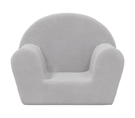 vidaXL Kinderbank zacht pluche lichtgrijs