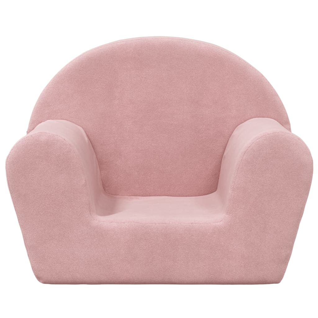 vidaXL Canapé pour enfants Rose Peluche douce