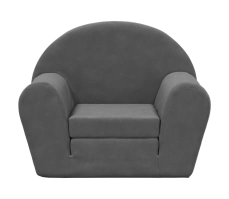 vidaXL Vaiki&scaron;ka sofa-lova, antracito spalvos, mink&scaron;tas pliu&scaron;as