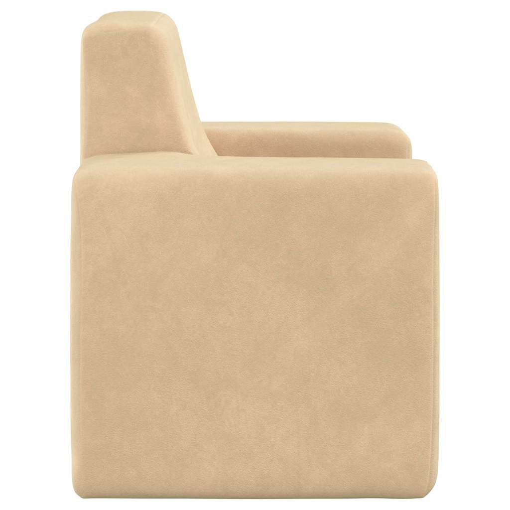 Alternativ bild 2 för VidaXl Barnsoffa Mjuk Gräddvit Plysch