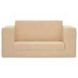 Canapé-lit 2 Places Pour Enfants - Peluche Douce Rose, Convertible Fauteuil/lit - Housse Amovible, Dimensions 84x(34-90)x45 Cm