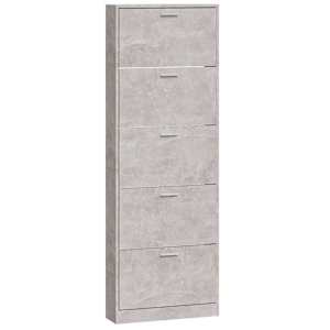 Botník betonově šedý 59 x 17 x 169 cm kompozitní dřevo - obrázek 5