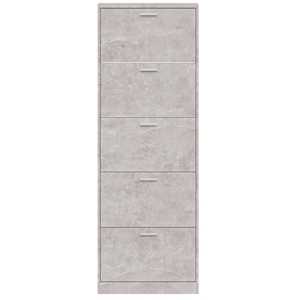 Botník betonově šedý 59 x 17 x 169 cm kompozitní dřevo - obrázek 6