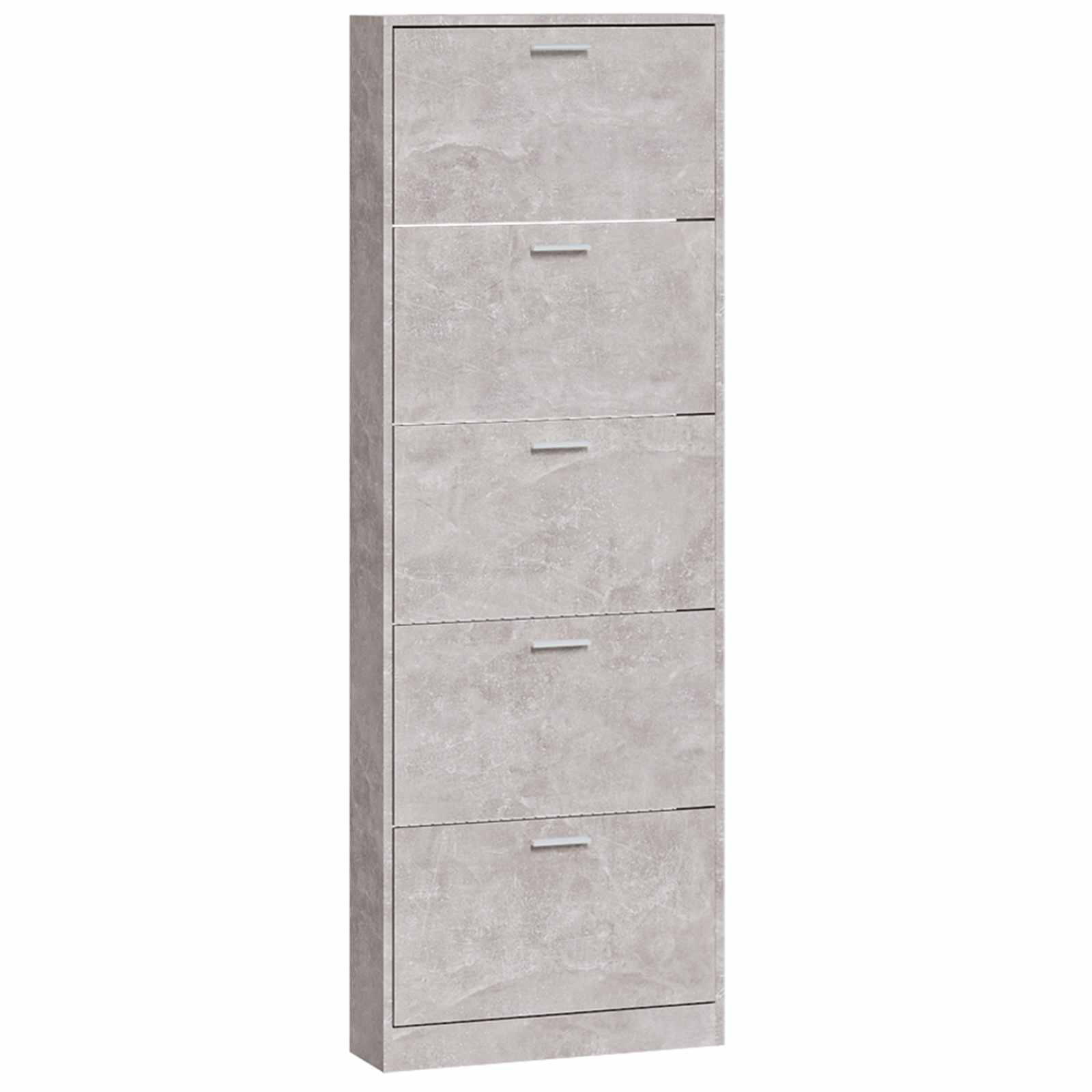 vidaXL Botník betónovosivý 59x17x169 cm spracované drevo