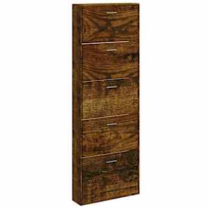 vidaXL jalatsikapp, suitsutatud tamm, 59x17x169 cm, tehispuit