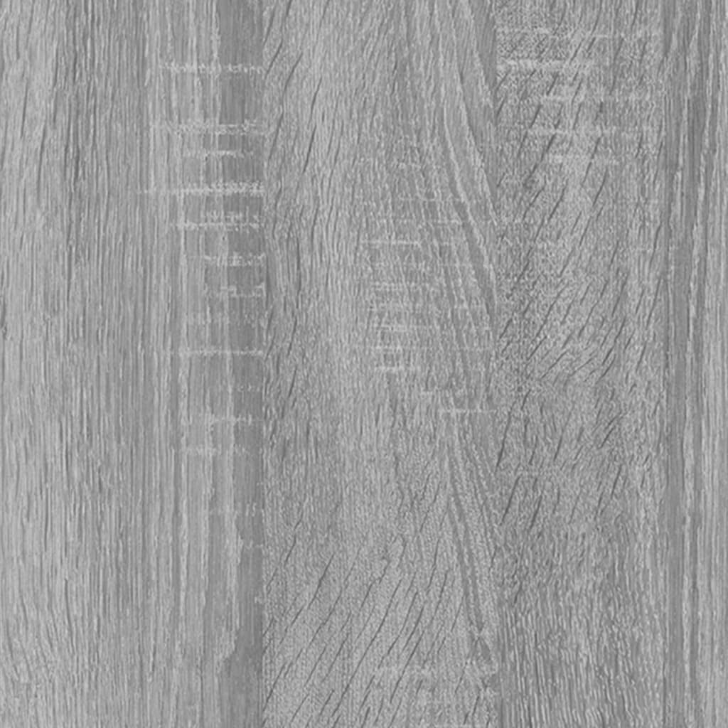 Szürke sonoma színű szerelt fa cipősszekrény 59 x 17 x 169 cm 
