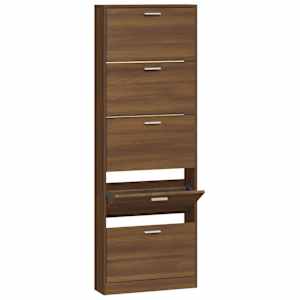 vidaXL jalatsikapp, pruun tamm, 59x17x169 cm, tehispuit