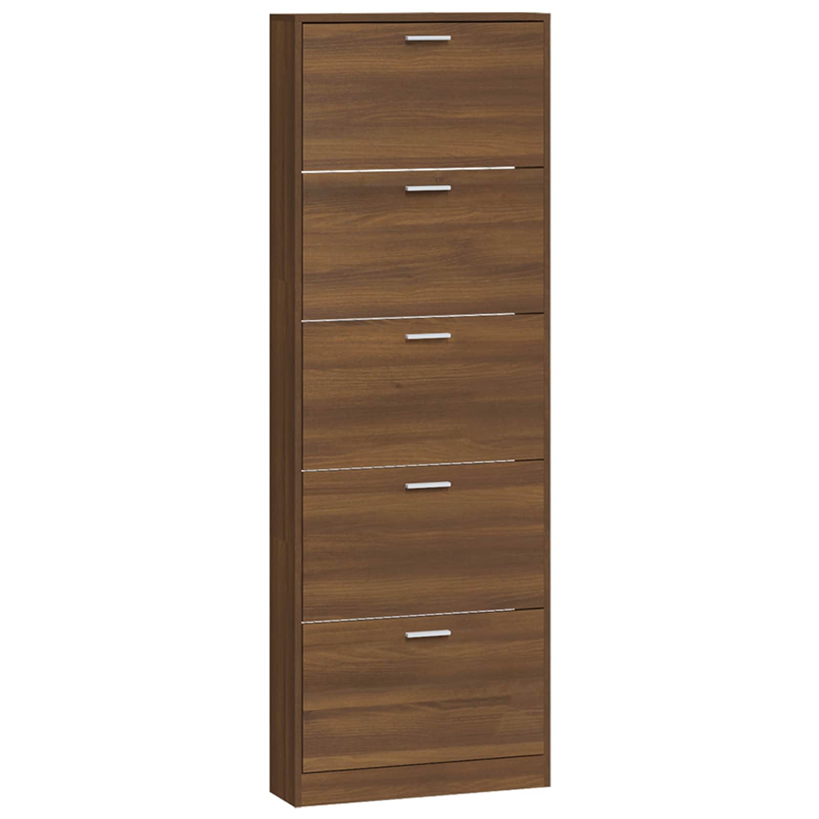 vidaXL Schuhschrank Braun Eichen-Optik 59x17x169 cm Holzwerkstoff – Bild 4