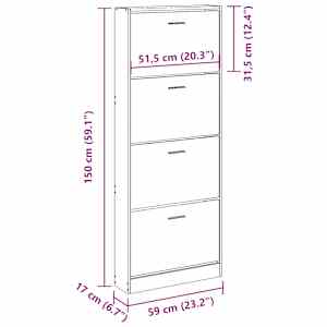 Botník bílý s vysokým leskem 59x17x150 cm kompozitní dřevo - obrázek 9