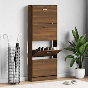 Omarica za čevlje rjav hrast 59x17x150 cm inženirski les