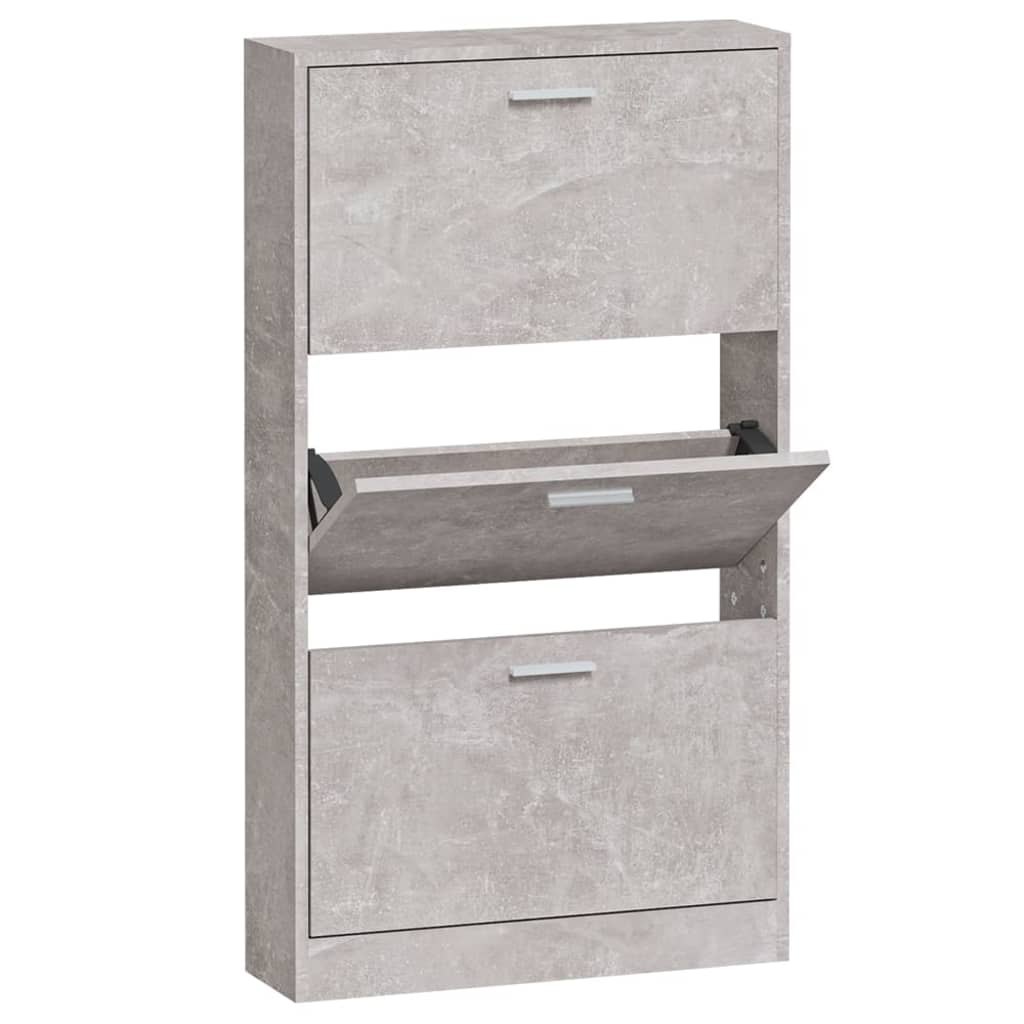 vidaXL Botník betonově šedý 59 x 17 x 108 cm kompozitní dřevo