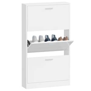 Botník bílý s vysokým leskem 59x17x108 cm kompozitní dřevo - obrázek 4