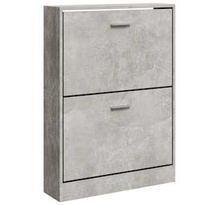Botník betonově šedý 59x17x81 cm kompozitní dřevo - obrázek 2