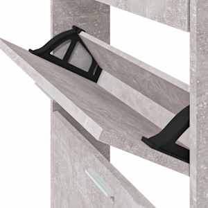 Botník betonově šedý 59x17x81 cm kompozitní dřevo - obrázek 7