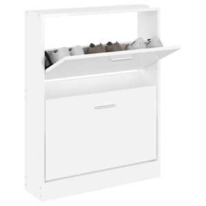 Botník bílý s vysokým leskem 59x17x81 cm kompozitní dřevo - obrázek 3
