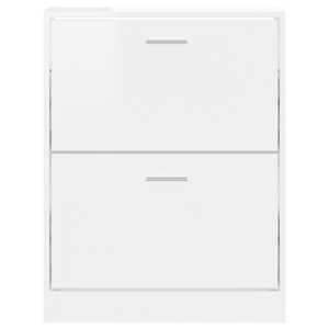 Botník bílý s vysokým leskem 59x17x81 cm kompozitní dřevo - obrázek 5