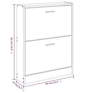 Botník bílý s vysokým leskem 59x17x81 cm kompozitní dřevo - obrázek 8