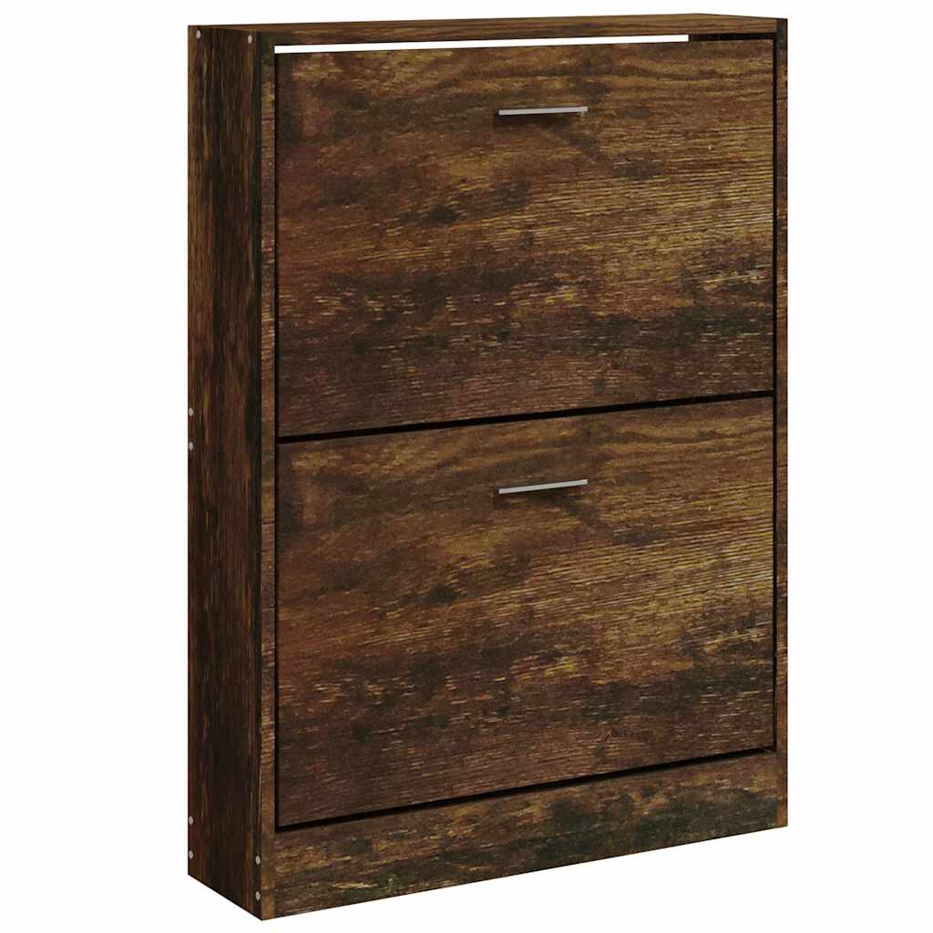 E-shop vidaXL Botník dymový dub 59x17x81 cm spracované drevo