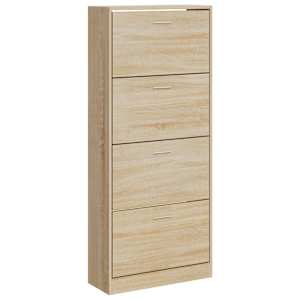 vidaXL jalatsikapp, Sonoma tamm, 63 x 24 x 147 cm, tehispuit