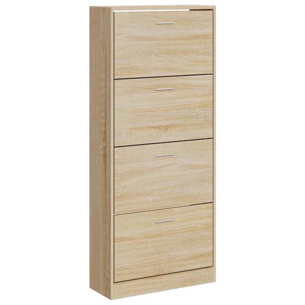 vidaXL jalatsikapp, Sonoma tamm, 63 x 24 x 147 cm, tehispuit