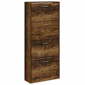 vidaXL jalatsikapp, suitsutatud tamm, 63 x 24 x 147 cm, tehispuit