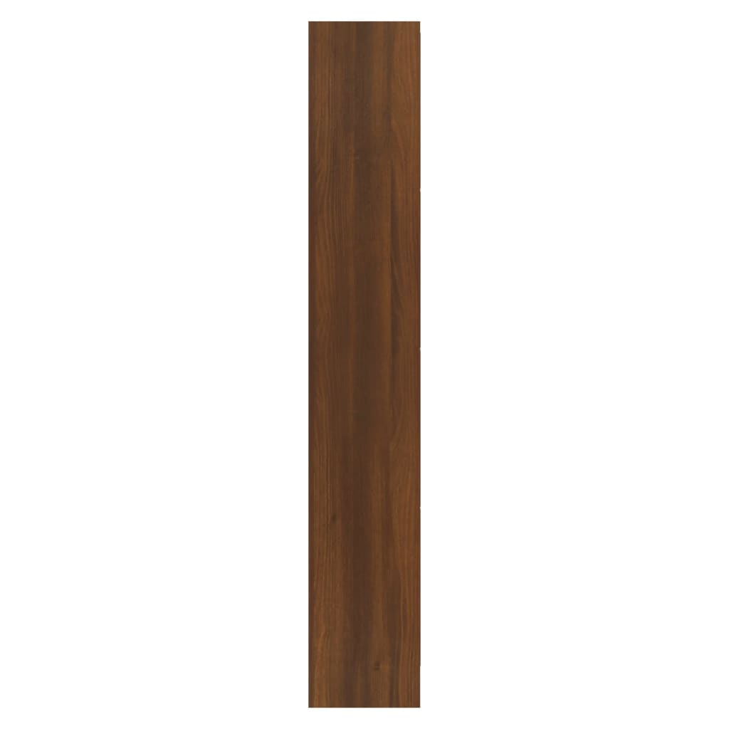 Barna tölgy színű szerelt fa cipősszekrény 63x24x147 cm 