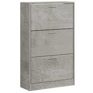 Botník betonově šedý 63x24x103 cm kompozitní dřevo - obrázek 2