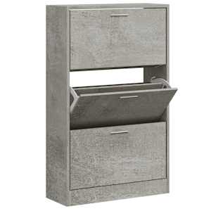 Botník betonově šedý 63x24x103 cm kompozitní dřevo - obrázek 3