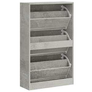 Botník betonově šedý 63x24x103 cm kompozitní dřevo - obrázek 6