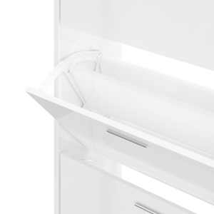 Botník bílý s vysokým leskem 63x24x103 cm kompozitní dřevo - obrázek 7