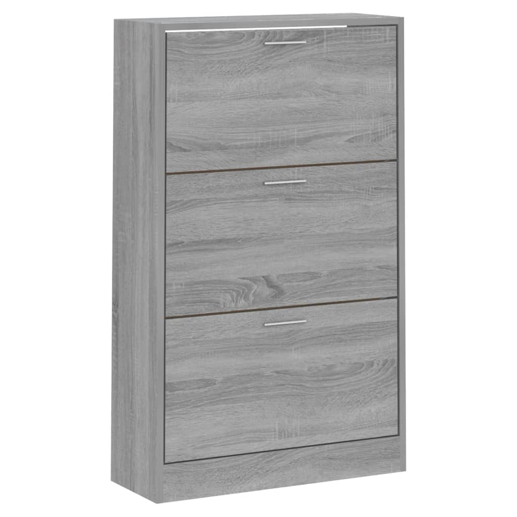 vidaXL Armoire à chaussures Sonoma gris 63x24x103 cm Bois d'ingénierie