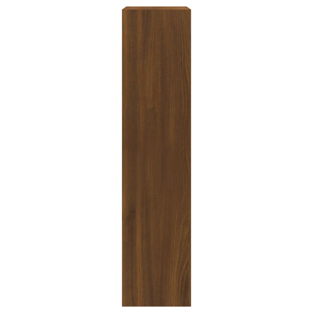 Barna tölgyszínű szerelt fa cipősszekrény 63x24x103 cm 
