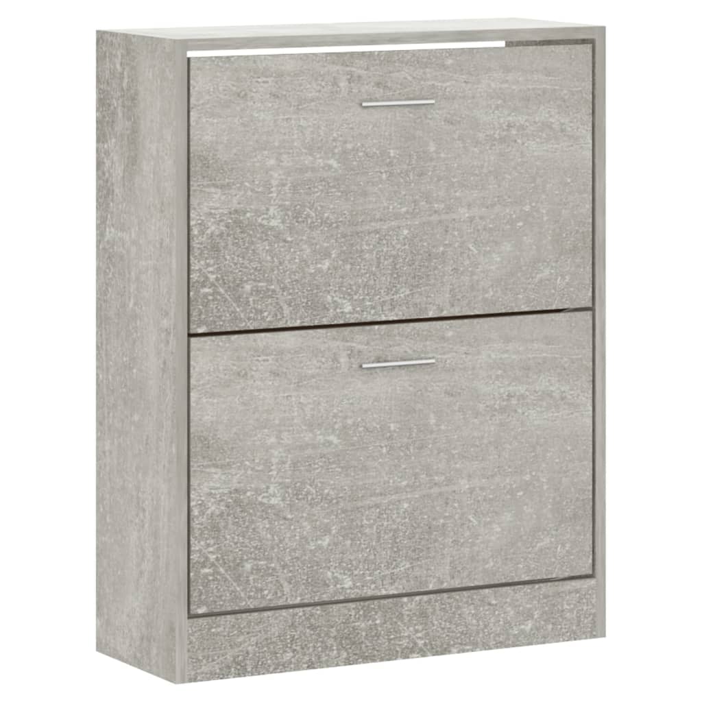 vidaXL Schoenenkast 63x24x81 cm bewerkt hout betongrijs afbeelding