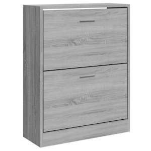 vidaXL jalatsikapp, hall Sonoma tamm, 63 x 24 x 81 cm, tehispuit