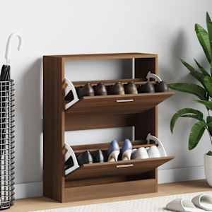 Omarica za čevlje rjav hrast 63x24x81 cm inženirski les