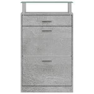 Botník betonově šedý 63 x 24 x 104 cm kompozitní dřevo - obrázek 4