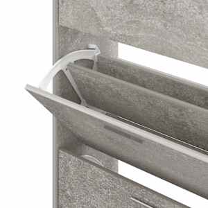 Botník betonově šedý 63 x 24 x 104 cm kompozitní dřevo - obrázek 7