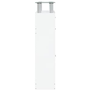 Botník bílý s vysokým leskem 63 x 24 x 104 cm kompozitní dřevo - obrázek 7