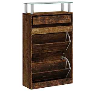Botník kouřový dub 63 x 24 x 104 cm kompozitní dřevo - obrázek 6