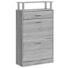 vidaXL jalatsikapp, hall Sonoma tamm, 63 x 24 x 104 cm, tehispuit