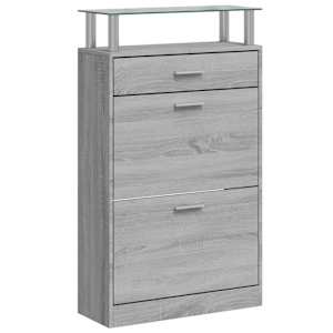 Botník šedý sonoma 63 x 24 x 104 cm kompozitní dřevo - obrázek 2