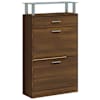 vidaXL jalatsikapp, pruun tamm, 63 x 24 x 104 cm, tehispuit