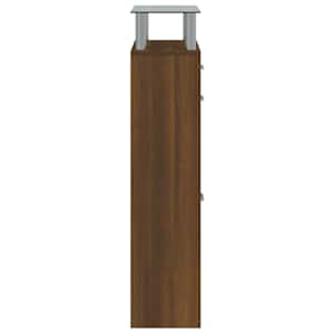Botník hnědý dub 63 x 24 x 104 cm kompozitní dřevo - obrázek 5