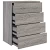 vidaXL 4 sahtliga kummut 60 x 30,5 x 71 cm, hall Sonoma tamm