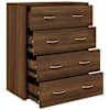 vidaXL 4 sahtliga kummut 60 x 30,5 x 71 cm, pruun tamm