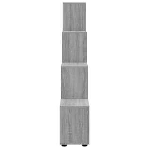 Schodová knihovna šedá sonoma 142 cm kompozitní dřevo - obrázek 5
