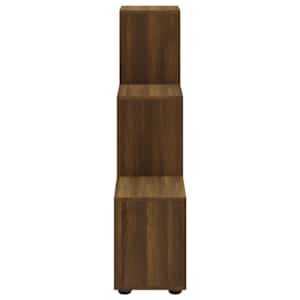 Schodová knihovna hnědý dub 107 cm kompozitní dřevo - obrázek 5