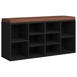 Botníková lavice černá 103 x 30 x 48 kompozitní dřevo - obrázek 2