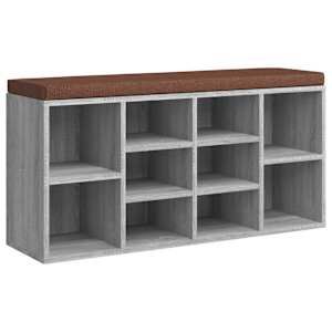 Lavice s botníkem šedá sonoma 103x30x48 cm kompozitní dřevo - obrázek 2